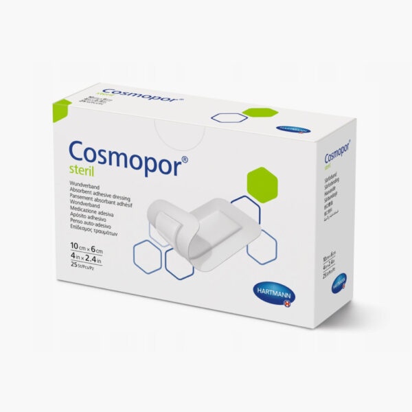 Hartmann Cosmopor Steril opatrunek chłonny z siatką 10 x 6 cm (1 sztuka)
